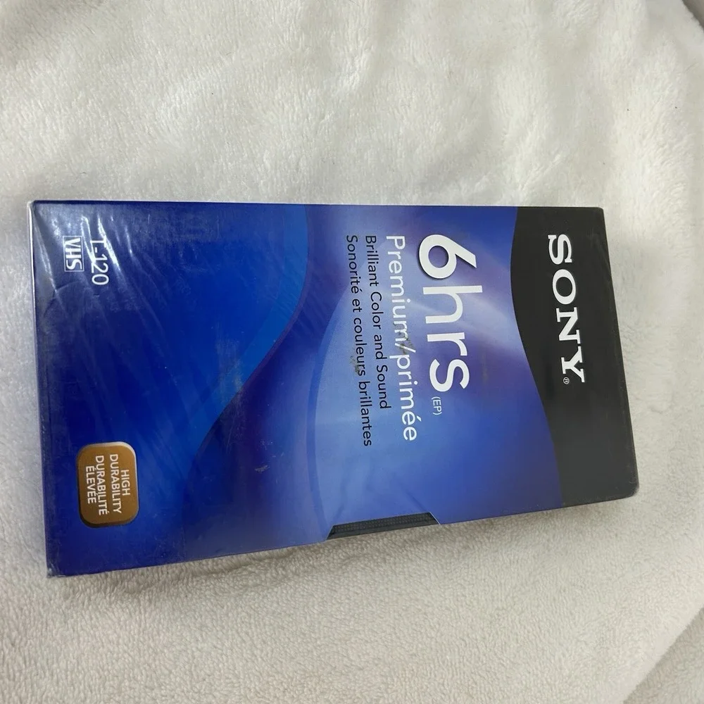 Sony VHS 6 hour Extended Play Premium Grade tape‎ T-120 High Durability New